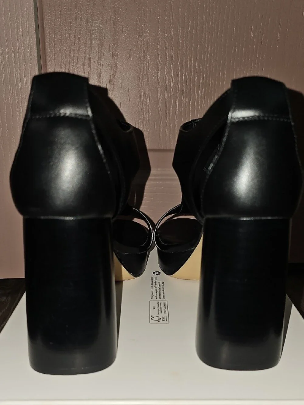 Michael Kors Black Leather T-Strap Sandals with Gold Zipper Accent